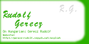 rudolf gerecz business card